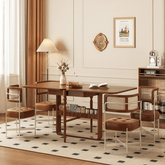 Scandinavian-inspired folding dining table with ample storage for stylish, space-saving home decor